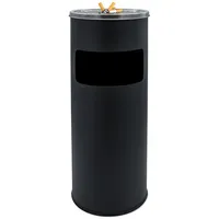Spetebo Edelstahl Standaschenbecher schwarz für Außen - 60 x