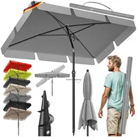 Kesser KESSER® Sonnenschirm Rechteckig Inkl. 2in1 Abdeckung & Transporttasche