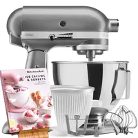 KitchenAid Eiscreme-Set 5KSM95PSECU Küchenmaschine + Eisschüssel + Rezeptbuch -