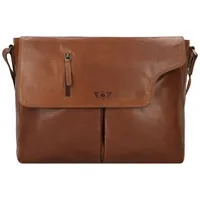 GREENBURRY Vintage Aktentaschen Messenger Leder 40 cm Laptopfach braun