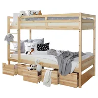 TICAA Etagenbett Finn 90 x 200 cm Kiefer natur