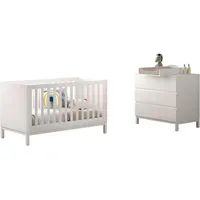 Vipack Babymöbel-Set VIPACK "Set best. aus Babybett 70/140, Kommode