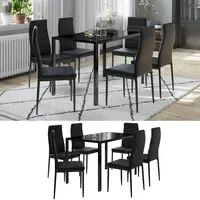 Vicco "Grand Metall", moderne Essgruppe mit Esszimmertisch und 6