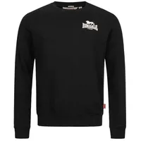 Lonsdale Herren Rundhals Sweatshirt schmale Passform LONGRIDGE Schwarz XL