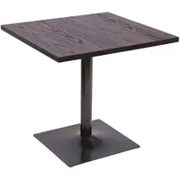 MCW Bistrotisch Dunkelbraun Holz 80x75x80 cm Esszimmer, Tische, Esstische