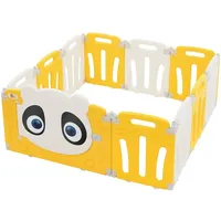 Joyz Laufgitter Gelb, Kunststoff, Quadratisch, 120x53x120 cm, Babymöbel, Laufstall