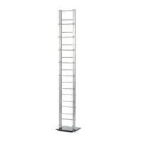 DESIGN DELIGHTS CD, Silber, Metall, 20x138x12 cm, Wohnzimmer, Regale,