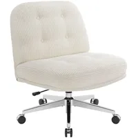 IWMH Drehstuhl Stoff Weiß