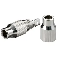 Goobay Koaxial Kabelverbinder mit Schraubbefesttigung Metallgehäuse