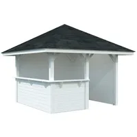 Palmako Pavillon Bianca 8,3 m2 Set 103 weiß lackiert
