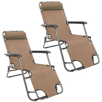 AMANKA 2er Set Garten Liegestuhl Klappbar - 153x60 Relaxliege