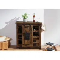 Massivmoebel24 Weinkommode Railway 80 x 82 x 40 cm