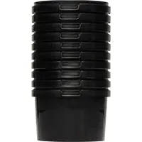 Benbow Eimer mit Deckel 0,5L x10 Schwarz - lebensmittelecht,