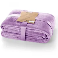 DecoKing Kuscheldecke 200x220 cm lila Decke Microfaser Tagesdecke Fleece