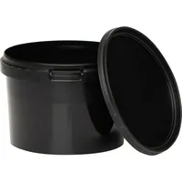 Benbow Eimer mit Deckel 0,5l Schwarz 100x 0,5 Liter