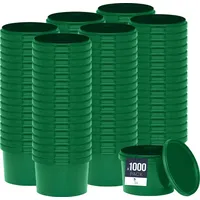 Benbow Eimer mit Deckel 0,5L x1000 Grün - lebensmittelecht,