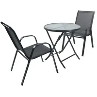 VCM Gartenmöbel-Set ¦ schwarz ¦ Maße (cm): B: 70