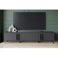 P & B Helsinki Lowboard 180x40x33 cm Schwarz Kunststoff
