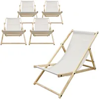ECD Germany ECD-Germany Strandliege, Beige, Holz, 52x83x117 cm, Gartenmöbel,