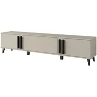 P & B Helsinki Lowboard 180x40x33 cm Beige Kunststoff