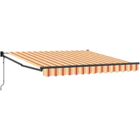 VidaXL Automatische Einziehbare Markise Beige und Rot Gestreift 300x250