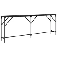 VidaXL Konsolentisch Schwarz Eiche 200x29x75 cm Holzwerkstoff