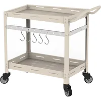 Casa.pro Outdoor Servierwagen Bard Stahl 72x77x38 cm Champagne