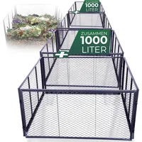 Novatool Komposter 2x Garten-Komposter Metall 100x100x100 cm, mit erweiterbarem