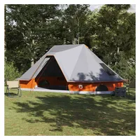 VidaXL Tipi Zelt Grau/Orange