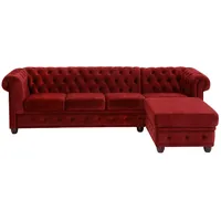 Home Affaire Chesterfield-Sofa HOME AFFAIRE "New Castle L-Form", rot