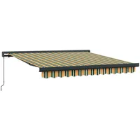 VidaXL Manuelle Ausziehbare Markise Grün und Gelb 300x250 cm