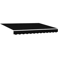VidaXL manuelle einziehbare Markise mit LED Schwarz 350x250 cm