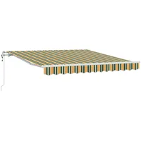 VidaXL automatische einziehbare Markise Grün und Gelb 300x250 cm