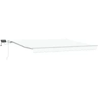 VidaXL Manuelle Einziehbare Markise mit LED Weiß 400x350 cm
