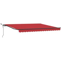 VidaXL Automatische einziehbare Markise mit LED Rot 400x300 cm