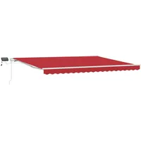 VidaXL Manuelle Einziehbare Markise mit LED Rot 450x300 cm