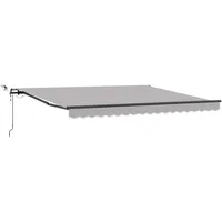 VidaXL Automatische Einziehbare Markise mit LED Hellgrau 400x300 cm