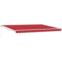 VidaXL Manuelle einziehbare Markise Rot 450x300 cm