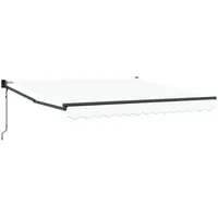 VidaXL automatische einziehbare Markise Weiß 300x250 cm