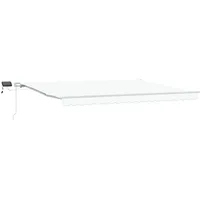 VidaXL Manuelle einziehbare Markise mit LED Weiß 450x300 cm