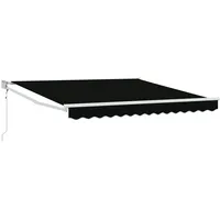VidaXL Automatische Einziehbare Markise Schwarz 350x250 cm