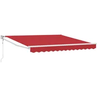 VidaXL automatische einziehbare Markise Rot 350x250 cm