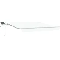VidaXL Manuelle einziehbare Markise mit LED Weiß 300x250 cm