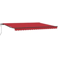VidaXL automatische einziehbare Markise Rot 450x300 cm