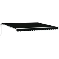 VidaXL Automatische einziehbare Markise Schwarz 400x300 cm