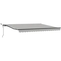 VidaXL Automatische Einziehbare Markise mit LED Hellgrau 400x350 cm