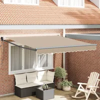 VidaXL Automatische Einziehbare Markise Beige 300x250 cm