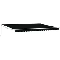 VidaXL Manuelle Einziehbare Markise Schwarz 450x300 cm