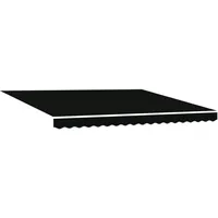 VidaXL automatische einziehbare Markise Schwarz 400x350 cm