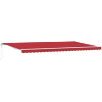 VidaXL Markise Einziehbare Markise 600 × 350 cm Rot